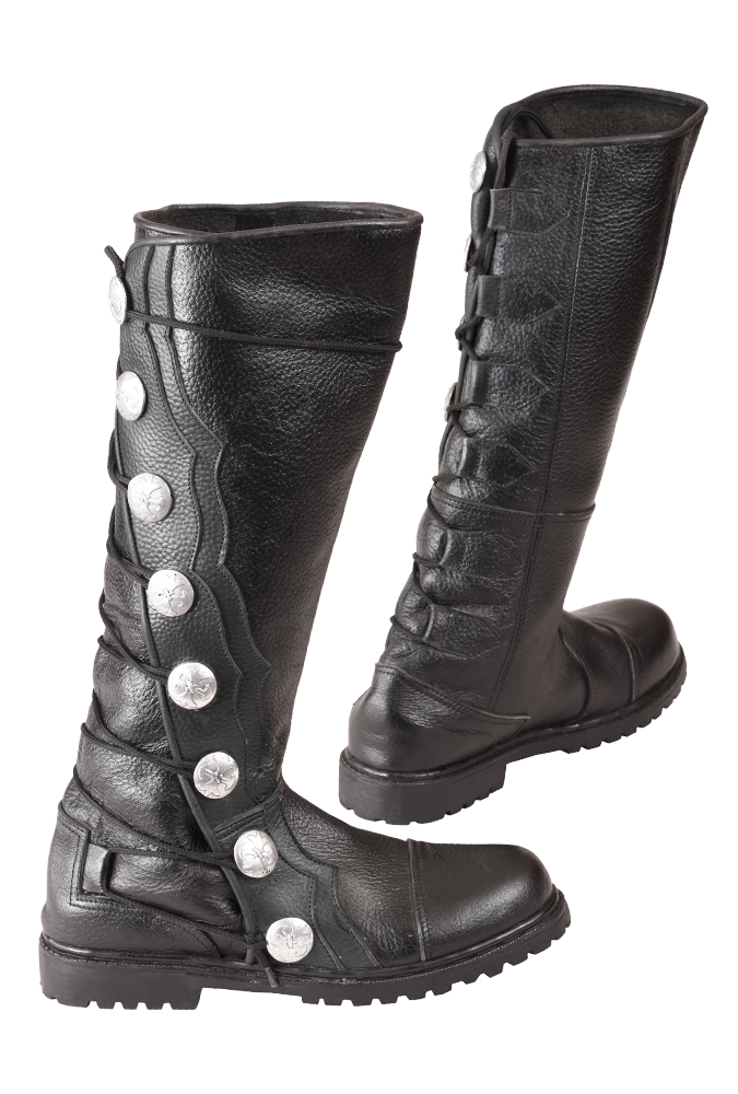 Tall Leather Boots - Black | JustInTymeBoots.com